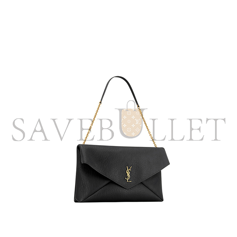 YSL CASSANDRE XL LAMBSKIN ENVELOPE WITH CHAIN 841702AACYT1000 (35*22*4.2cm)